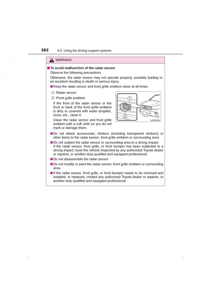 Toyota Hilux VIII 8 AN120 AN130 owners manual / page 282