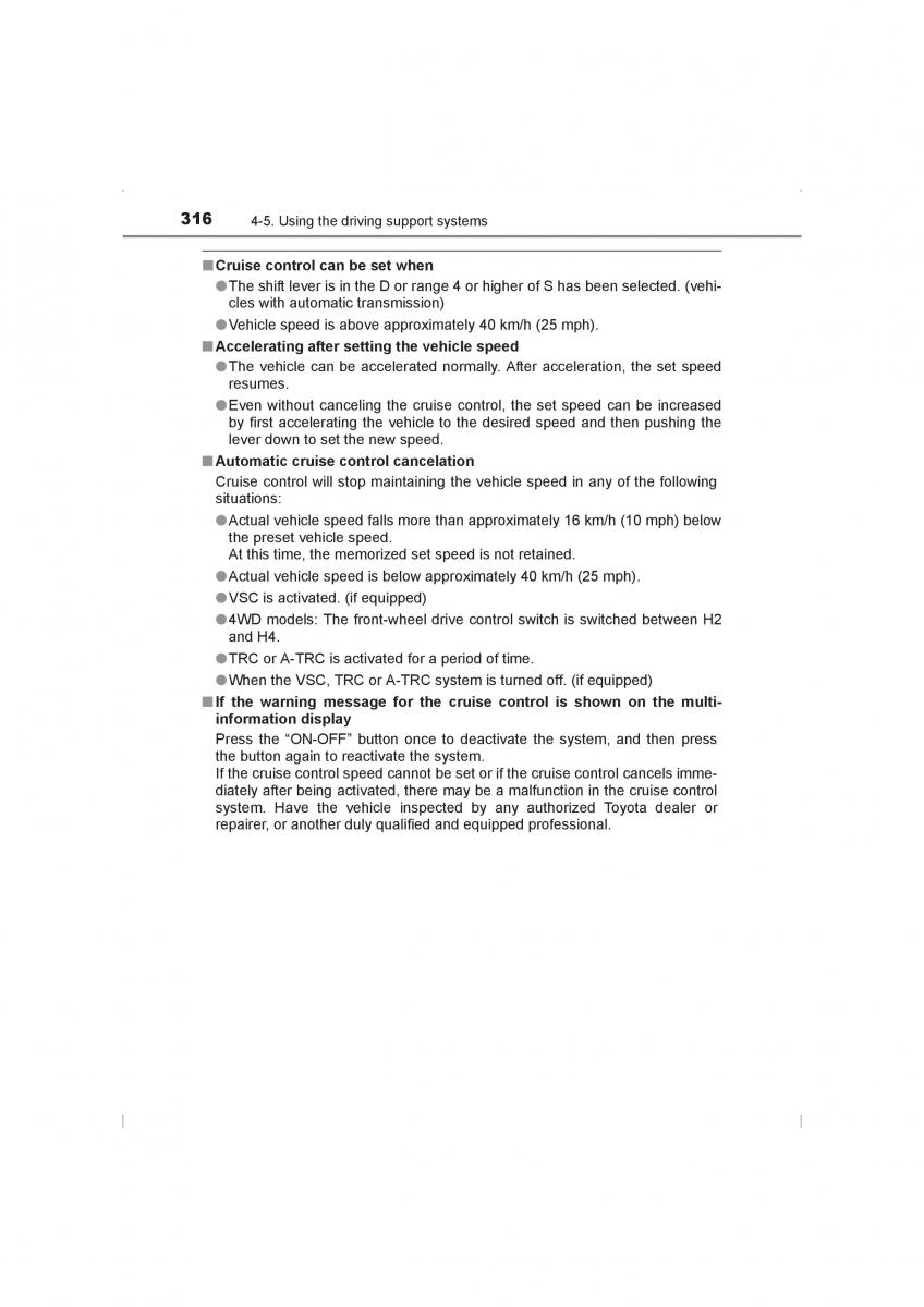 Toyota Hilux VIII 8 AN120 AN130 owners manual / page 316