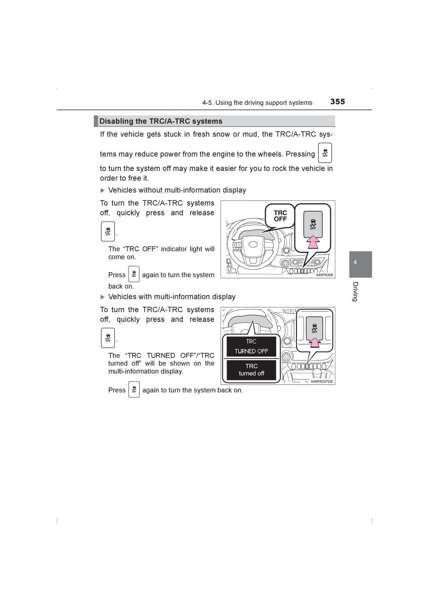 Toyota Hilux VIII 8 AN120 AN130 owners manual / page 355