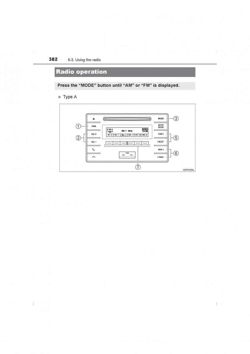 Toyota Hilux VIII 8 AN120 AN130 owners manual / page 382