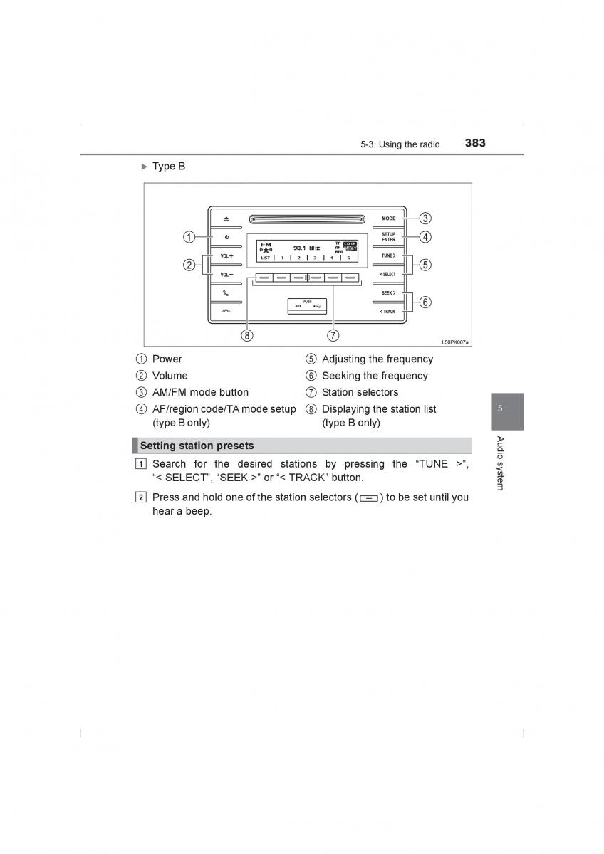 Toyota Hilux VIII 8 AN120 AN130 owners manual / page 383