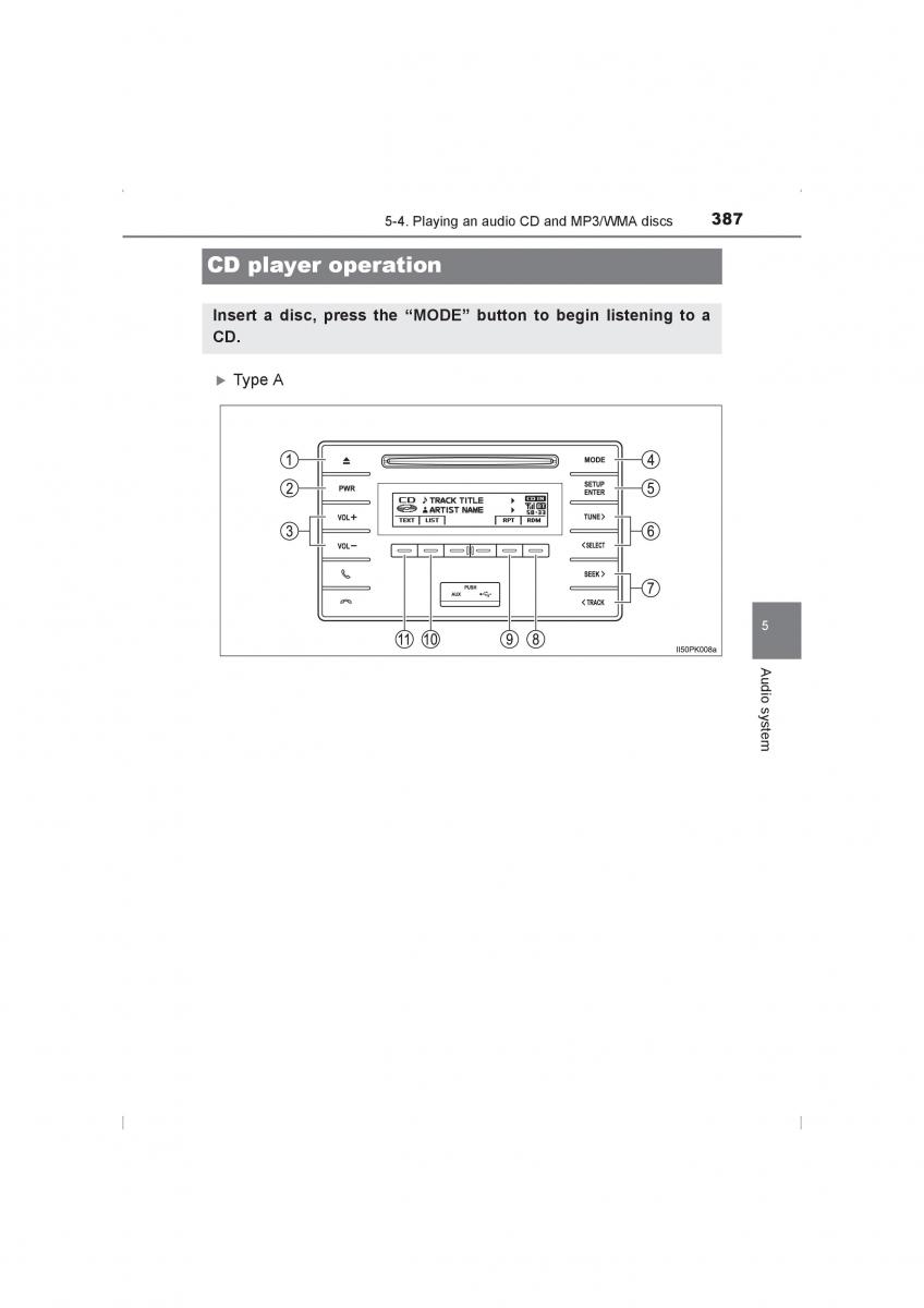 Toyota Hilux VIII 8 AN120 AN130 owners manual / page 387