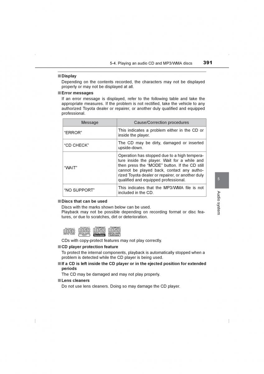 Toyota Hilux VIII 8 AN120 AN130 owners manual / page 391