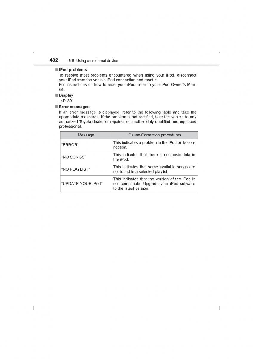 Toyota Hilux VIII 8 AN120 AN130 owners manual / page 402