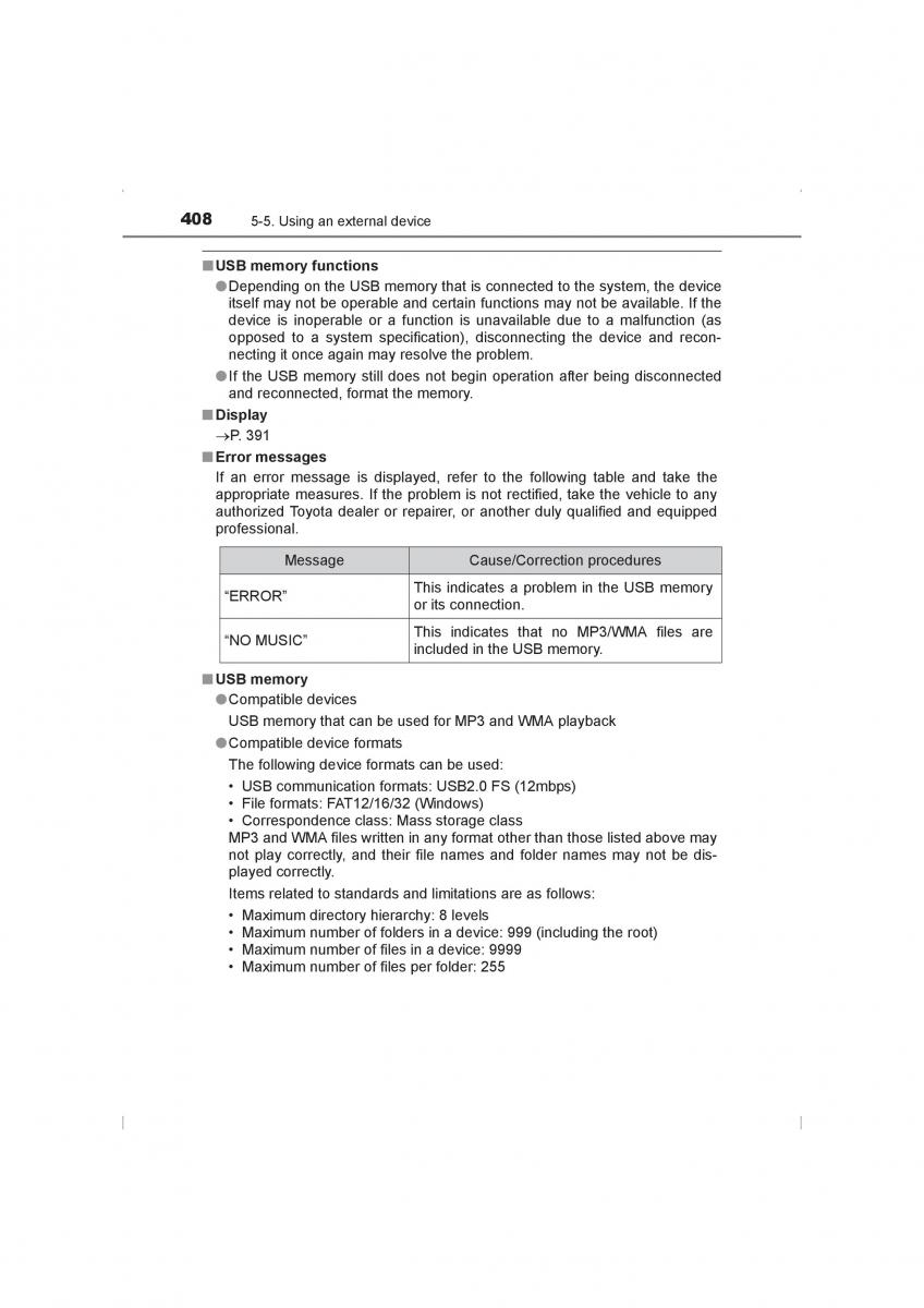 Toyota Hilux VIII 8 AN120 AN130 owners manual / page 408