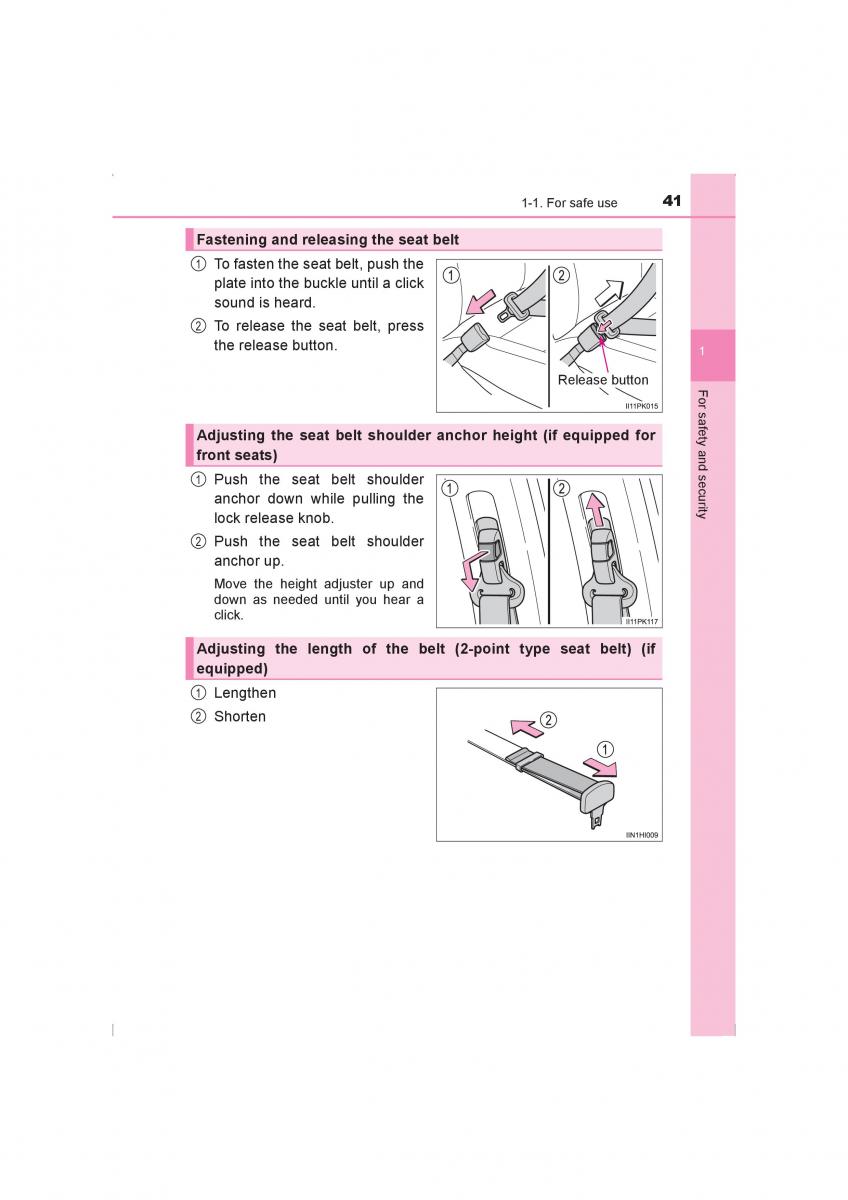 Toyota Hilux VIII 8 AN120 AN130 owners manual / page 41