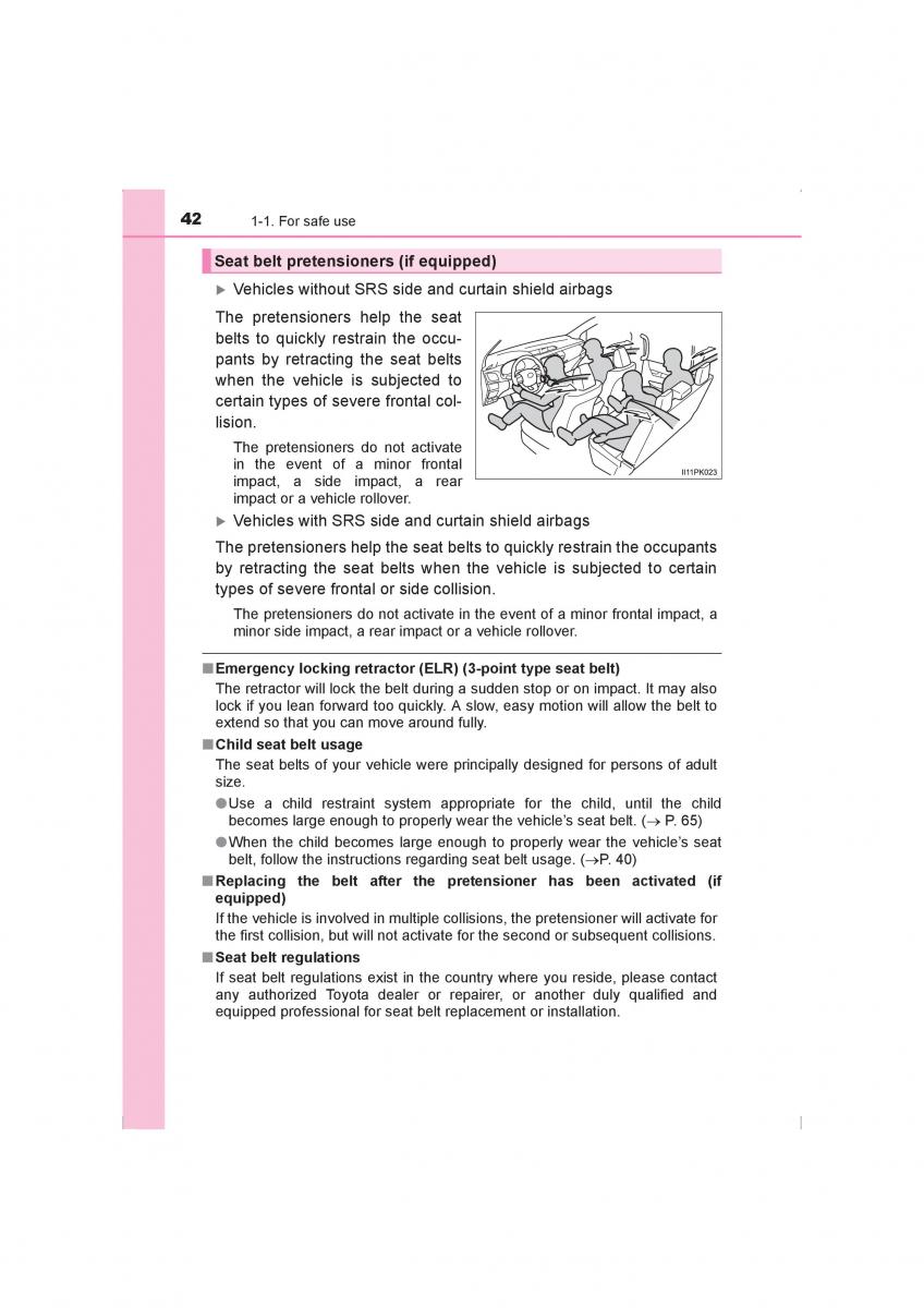 Toyota Hilux VIII 8 AN120 AN130 owners manual / page 42