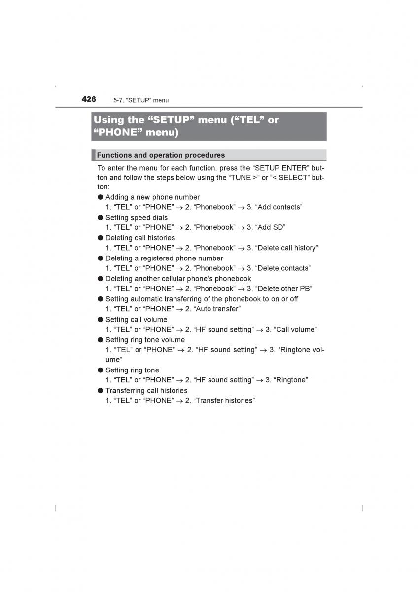 Toyota Hilux VIII 8 AN120 AN130 owners manual / page 426