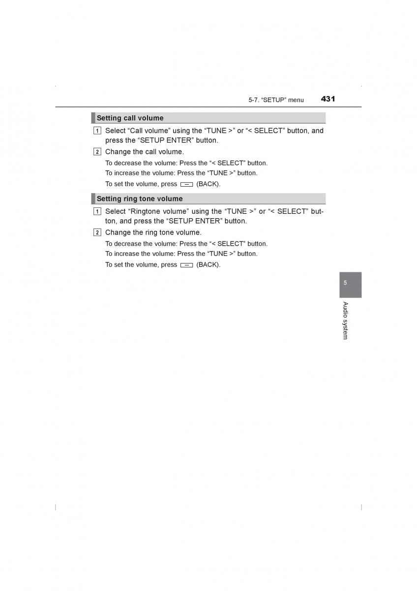 Toyota Hilux VIII 8 AN120 AN130 owners manual / page 431