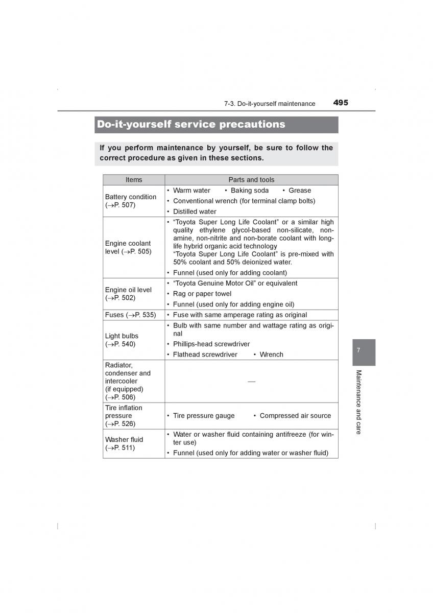 Toyota Hilux VIII 8 AN120 AN130 owners manual / page 495