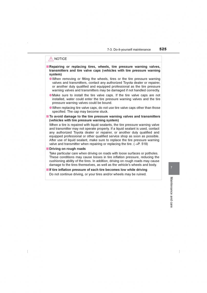 Toyota Hilux VIII 8 AN120 AN130 owners manual / page 525