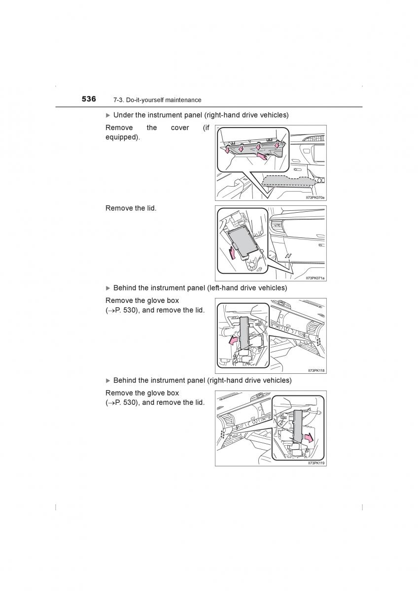 Toyota Hilux VIII 8 AN120 AN130 owners manual / page 536