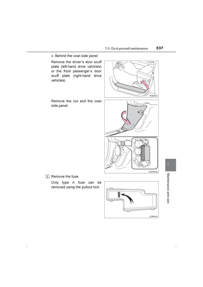 Toyota Hilux VIII 8 AN120 AN130 owners manual / page 537