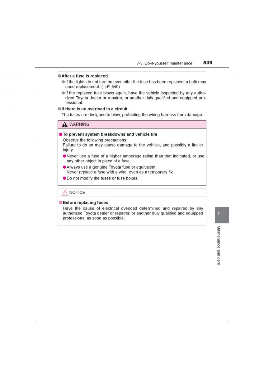 Toyota Hilux VIII 8 AN120 AN130 owners manual / page 539