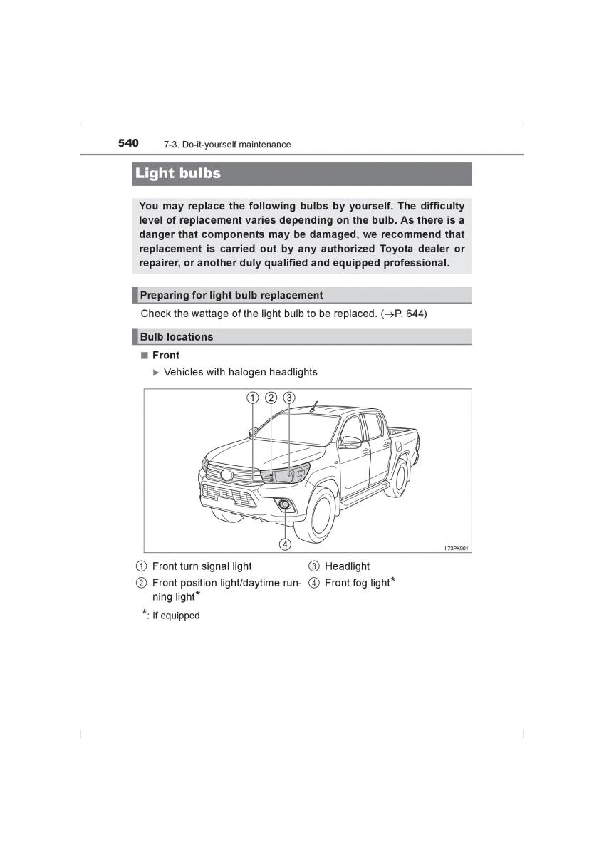 Toyota Hilux VIII 8 AN120 AN130 owners manual / page 540