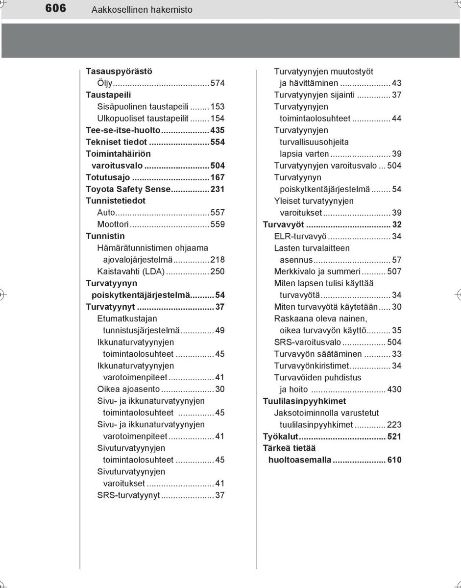 Toyota Hilux VIII 8 AN120 AN130 omistajan kasikirja / page 606