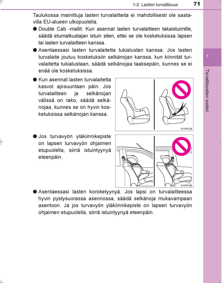 Toyota Hilux VIII 8 AN120 AN130 omistajan kasikirja / page 71