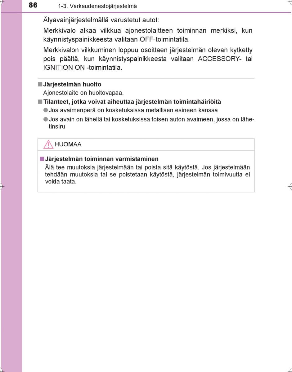 Toyota Hilux VIII 8 AN120 AN130 omistajan kasikirja / page 86