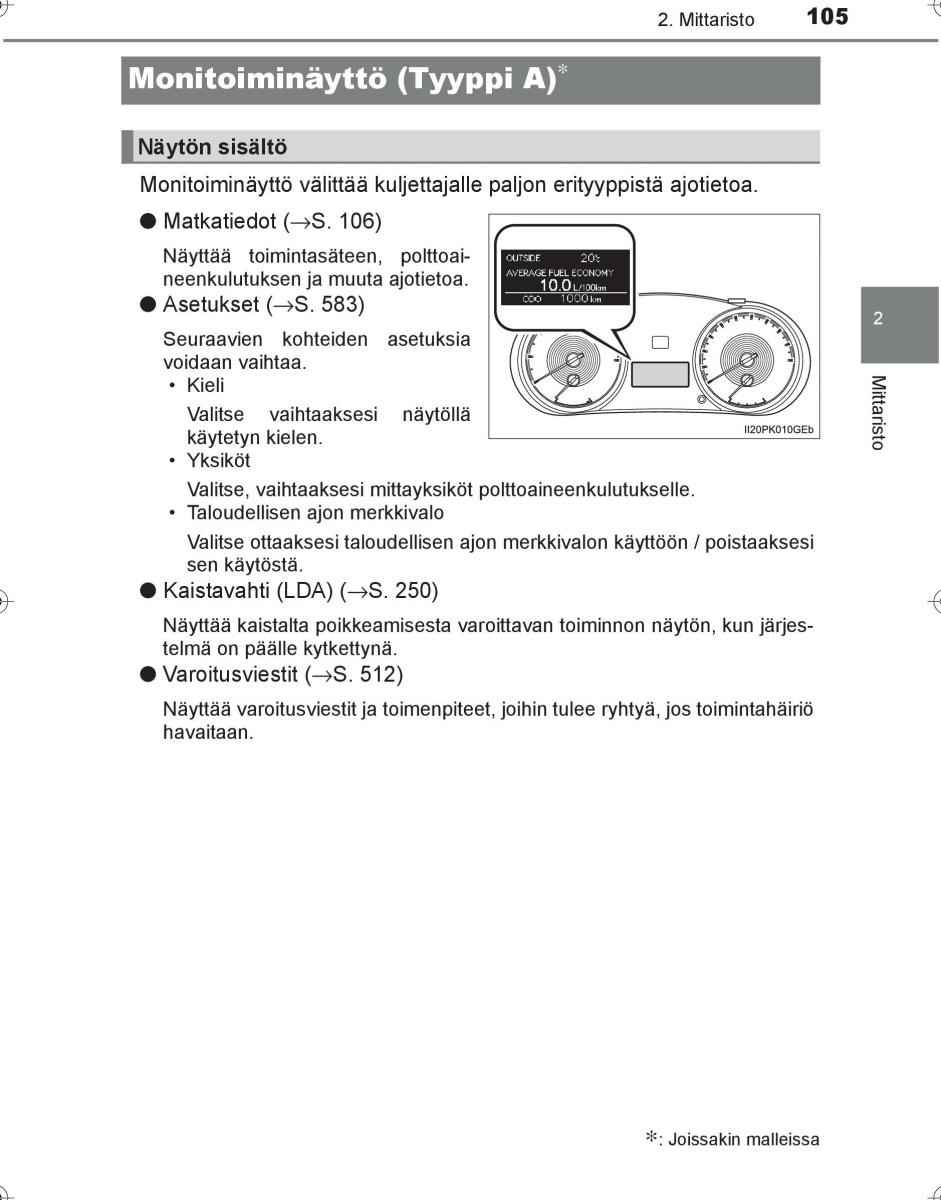 Toyota Hilux VIII 8 AN120 AN130 omistajan kasikirja / page 105