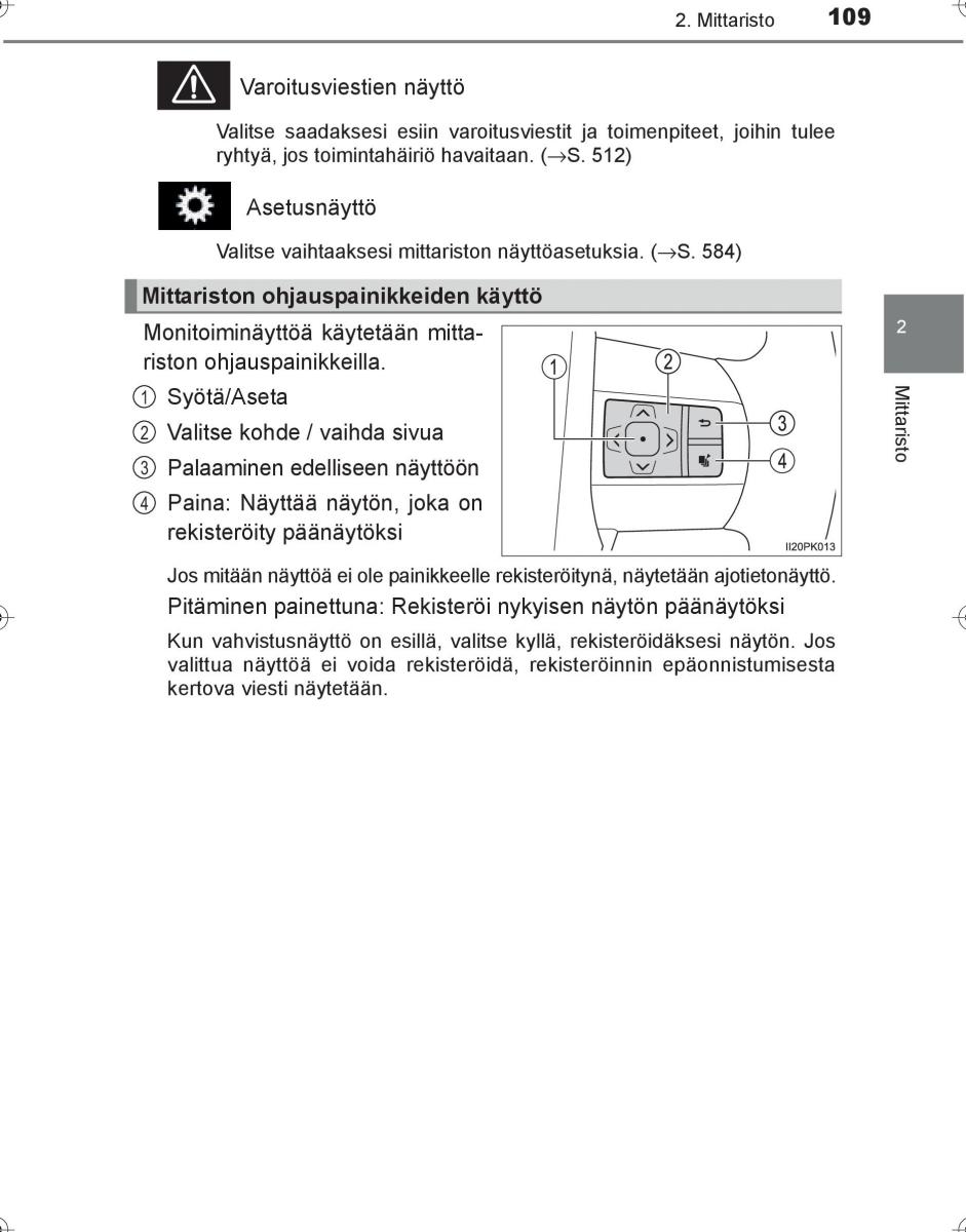 Toyota Hilux VIII 8 AN120 AN130 omistajan kasikirja / page 109