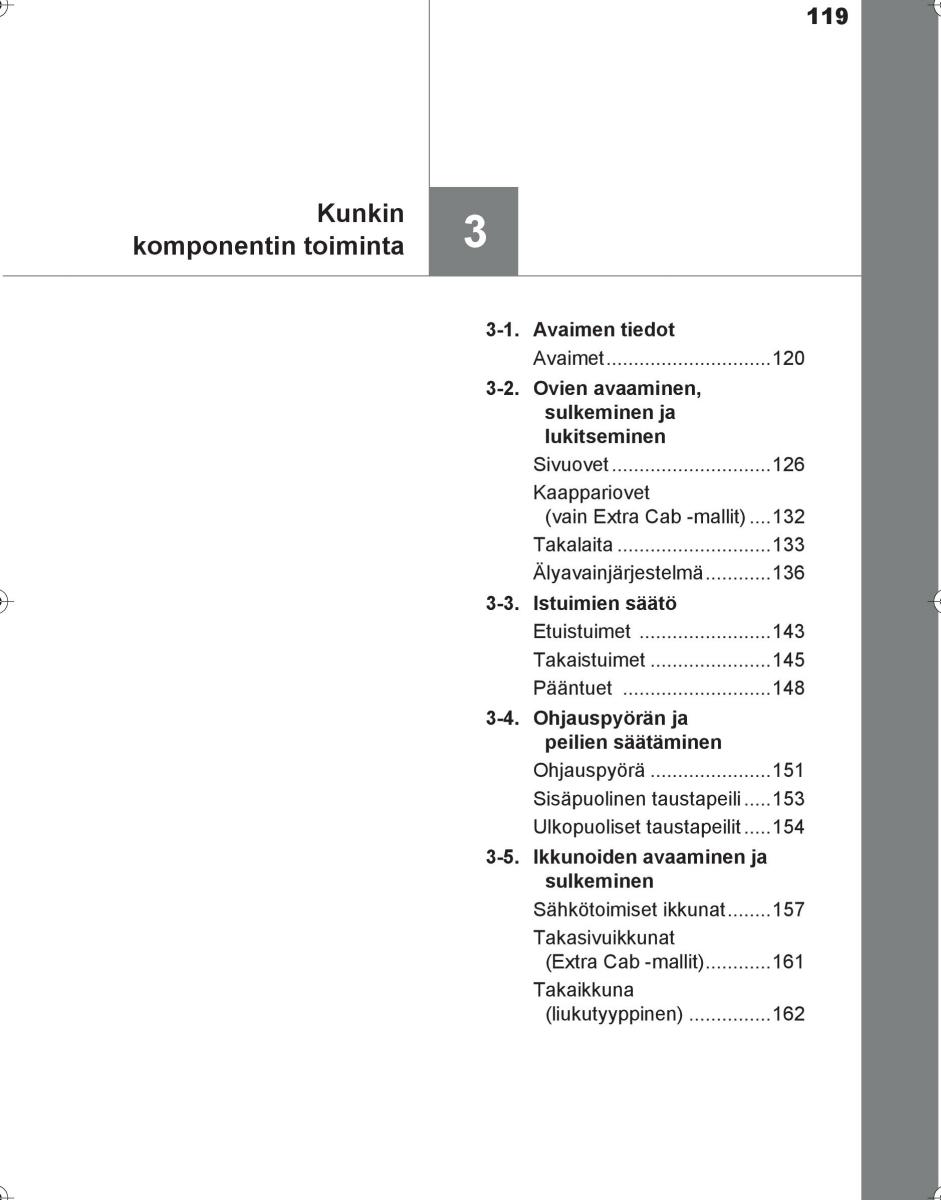 Toyota Hilux VIII 8 AN120 AN130 omistajan kasikirja / page 119