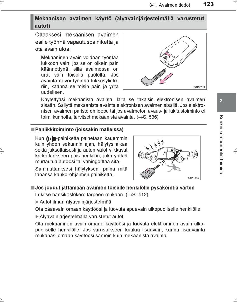 Toyota Hilux VIII 8 AN120 AN130 omistajan kasikirja / page 123