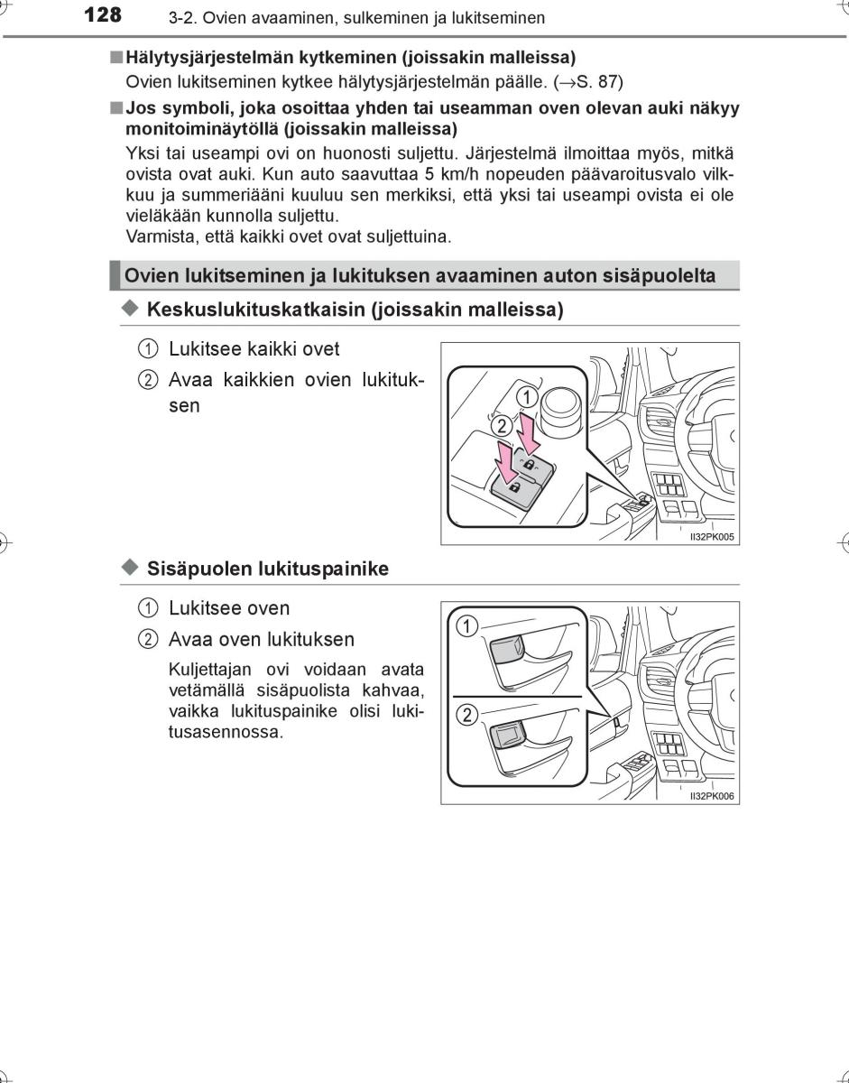 Toyota Hilux VIII 8 AN120 AN130 omistajan kasikirja / page 128