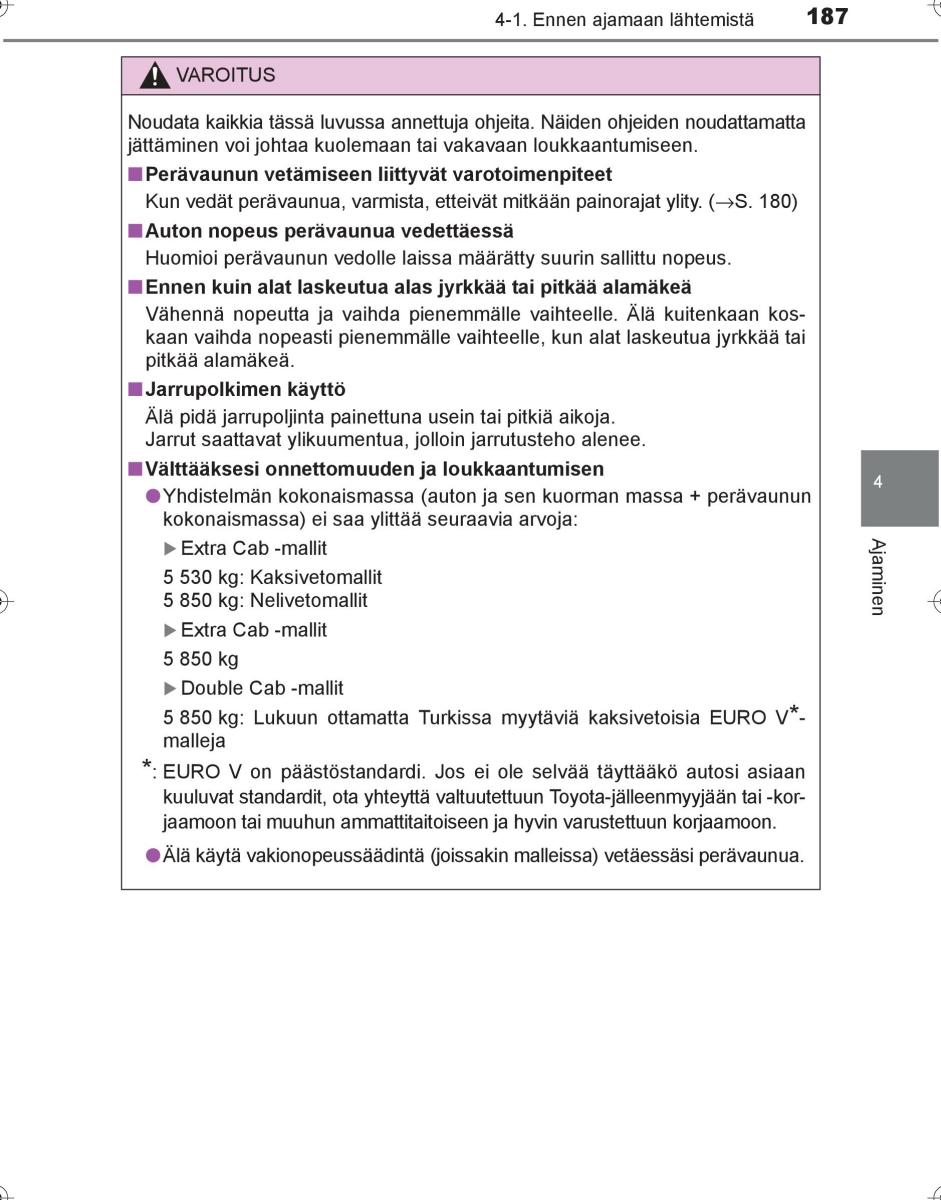 Toyota Hilux VIII 8 AN120 AN130 omistajan kasikirja / page 187