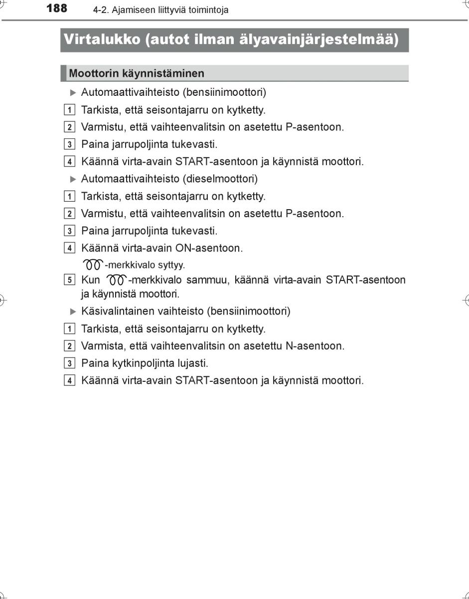 Toyota Hilux VIII 8 AN120 AN130 omistajan kasikirja / page 188