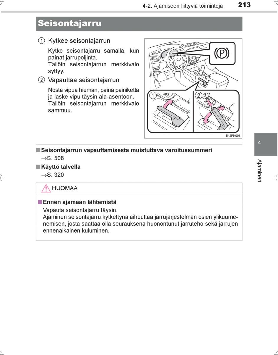 Toyota Hilux VIII 8 AN120 AN130 omistajan kasikirja / page 213