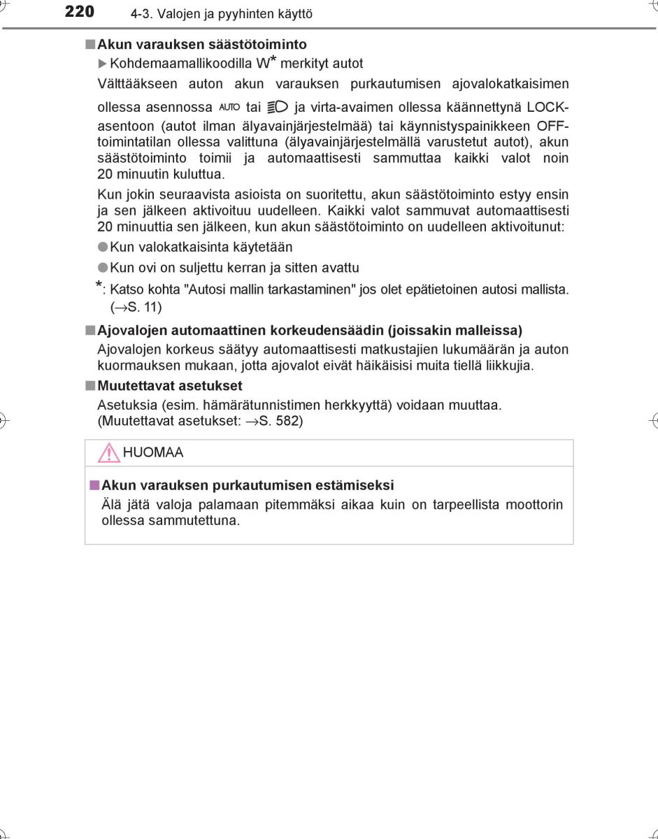 Toyota Hilux VIII 8 AN120 AN130 omistajan kasikirja / page 220