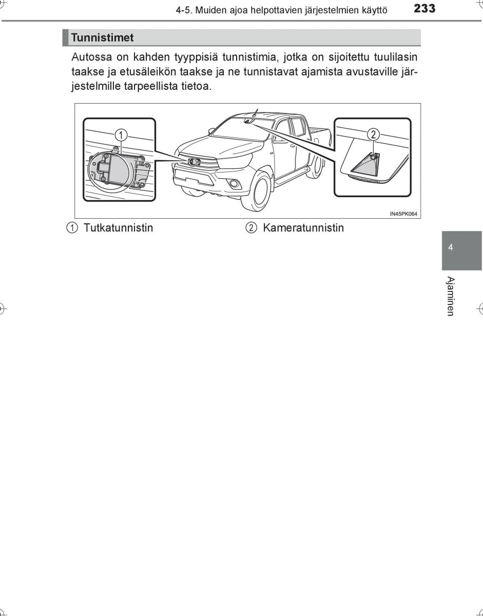 Toyota Hilux VIII 8 AN120 AN130 omistajan kasikirja / page 233