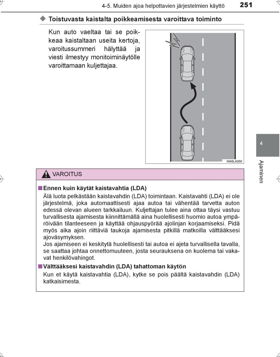 Toyota Hilux VIII 8 AN120 AN130 omistajan kasikirja / page 251