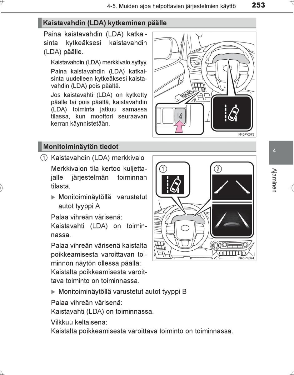 Toyota Hilux VIII 8 AN120 AN130 omistajan kasikirja / page 253