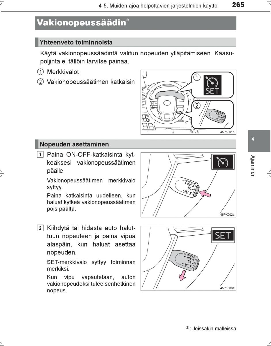 Toyota Hilux VIII 8 AN120 AN130 omistajan kasikirja / page 265