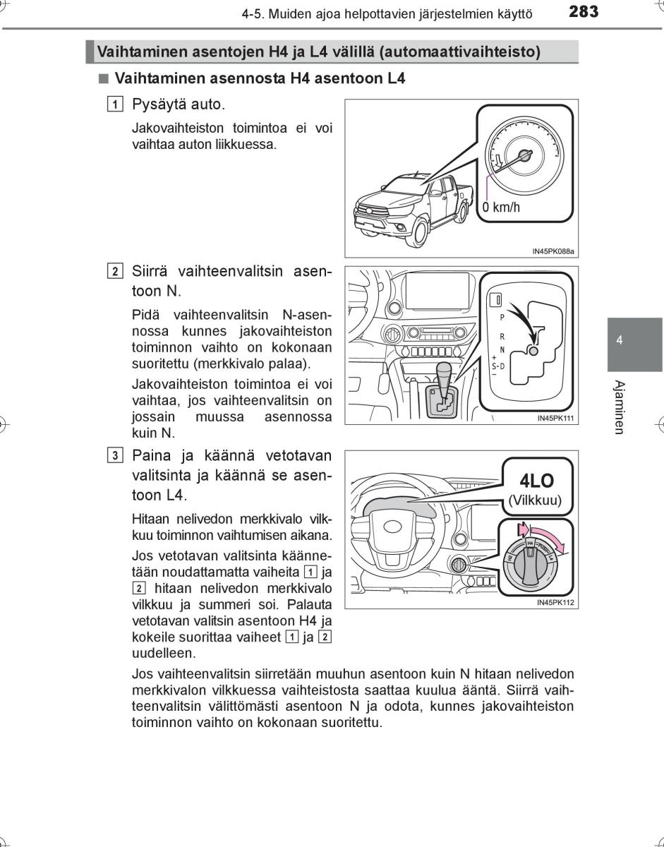 Toyota Hilux VIII 8 AN120 AN130 omistajan kasikirja / page 283