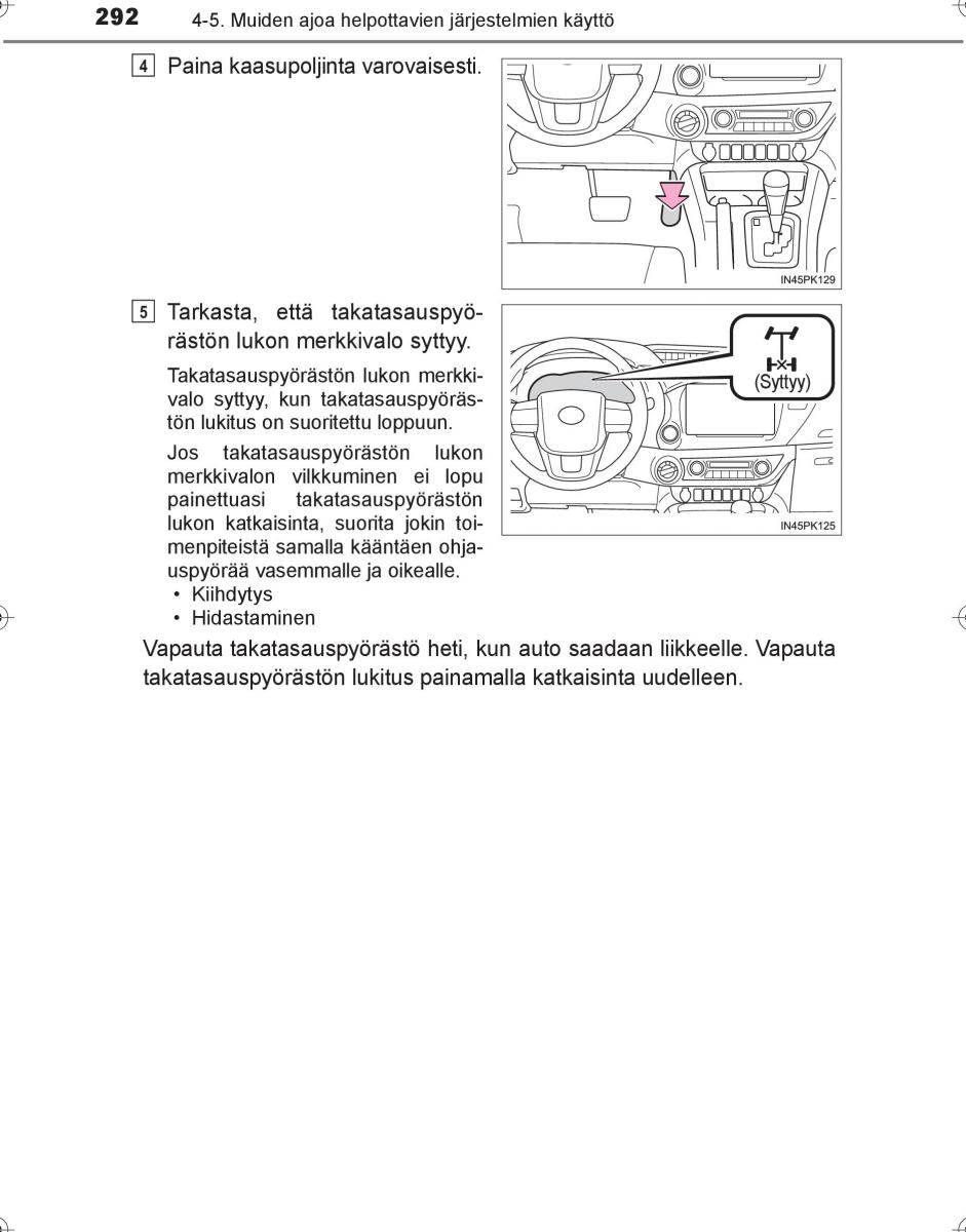 Toyota Hilux VIII 8 AN120 AN130 omistajan kasikirja / page 292