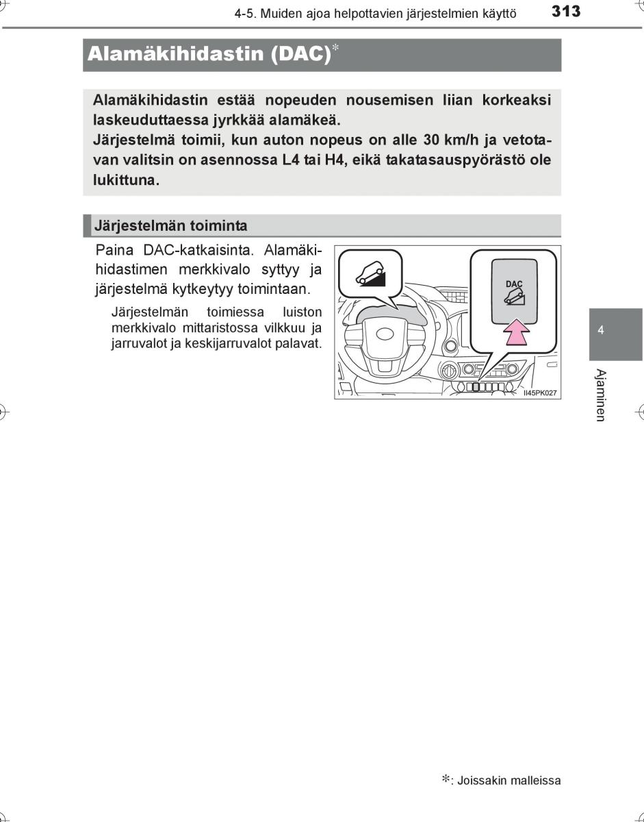 Toyota Hilux VIII 8 AN120 AN130 omistajan kasikirja / page 313