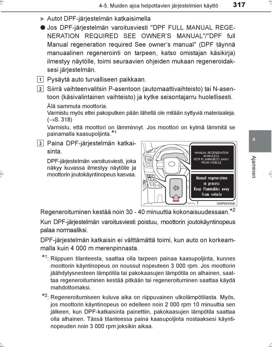 Toyota Hilux VIII 8 AN120 AN130 omistajan kasikirja / page 317