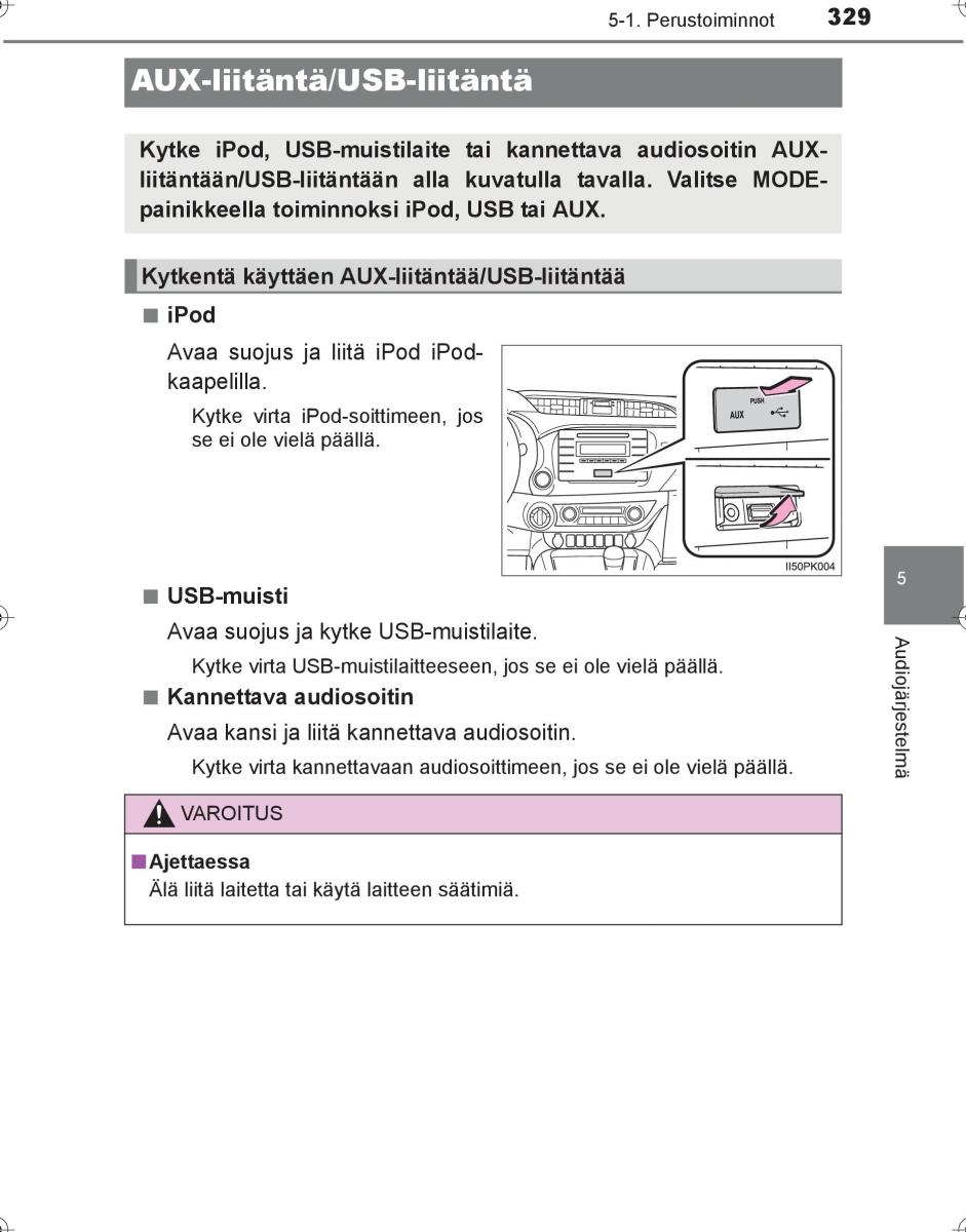 Toyota Hilux VIII 8 AN120 AN130 omistajan kasikirja / page 329