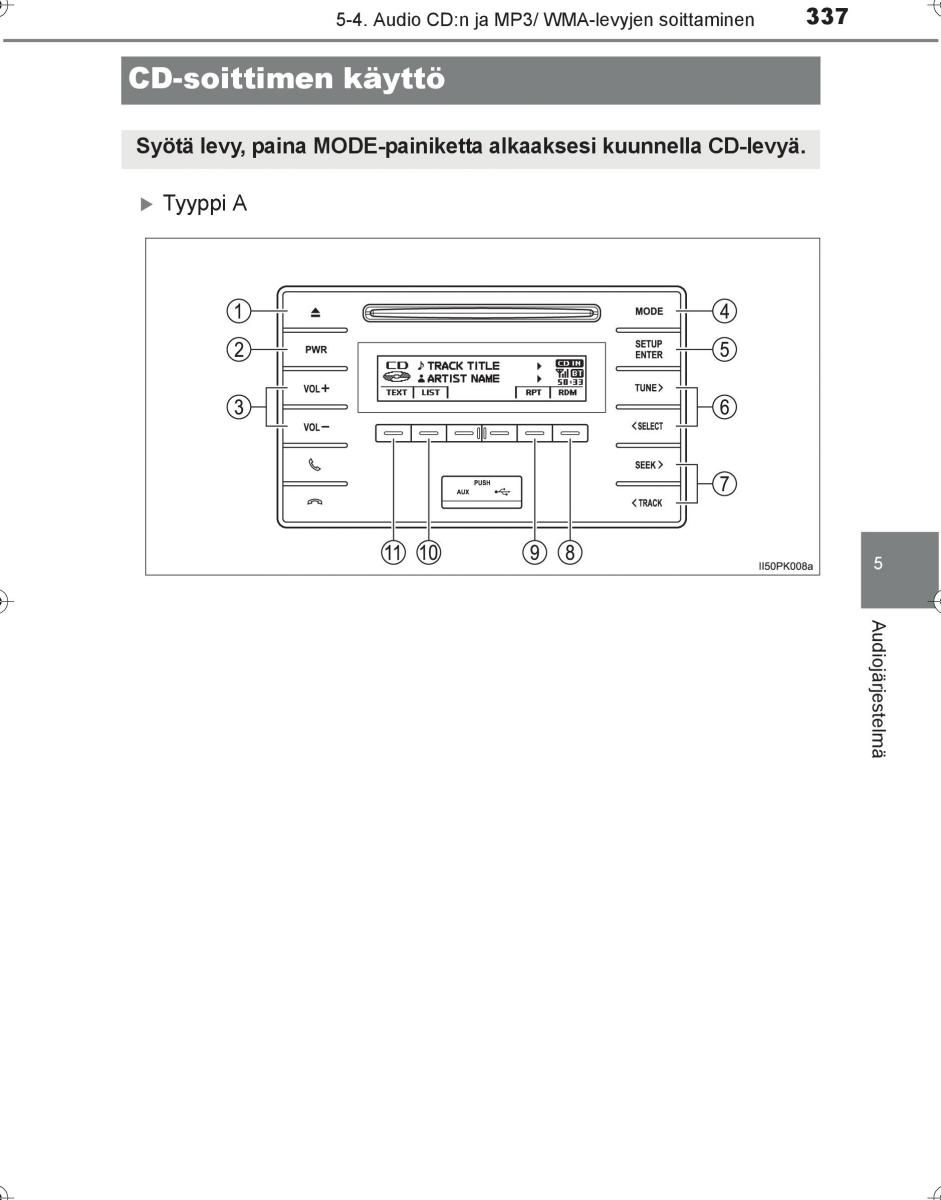 Toyota Hilux VIII 8 AN120 AN130 omistajan kasikirja / page 337