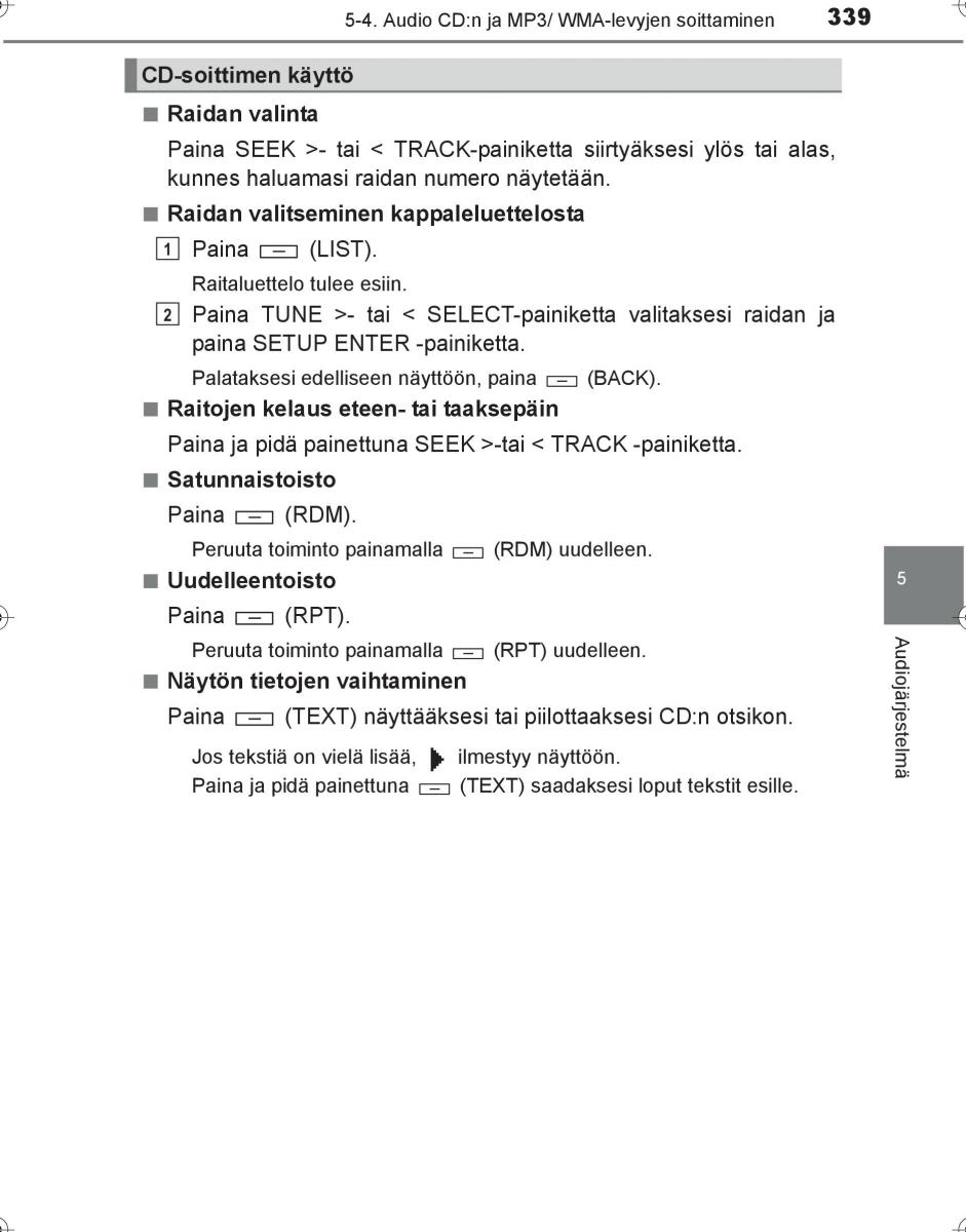 Toyota Hilux VIII 8 AN120 AN130 omistajan kasikirja / page 339