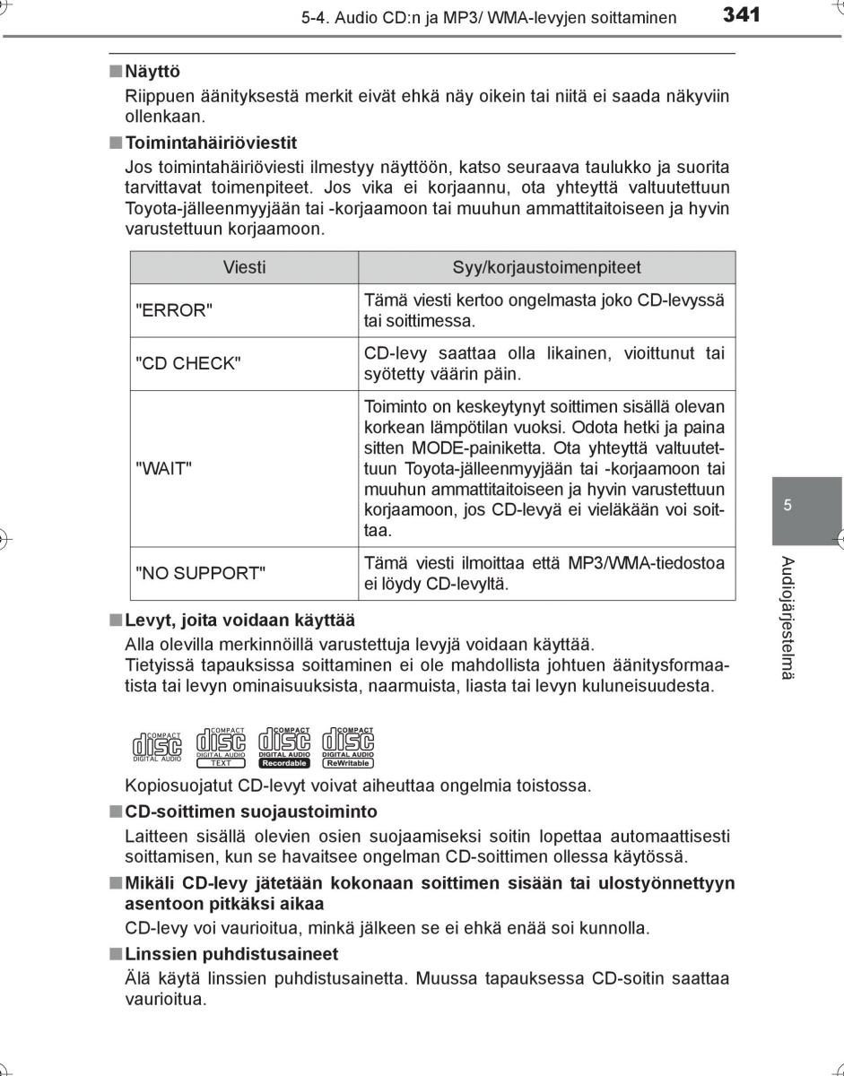 Toyota Hilux VIII 8 AN120 AN130 omistajan kasikirja / page 341