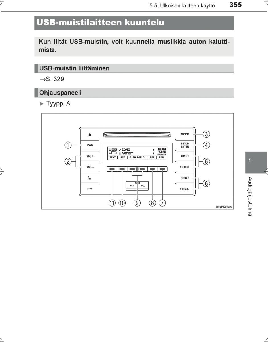 Toyota Hilux VIII 8 AN120 AN130 omistajan kasikirja / page 355