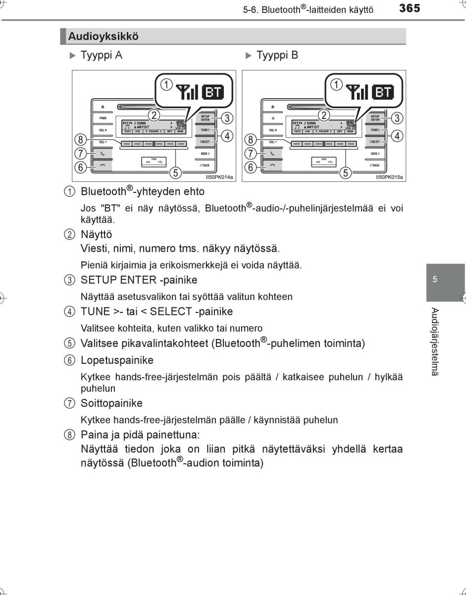 Toyota Hilux VIII 8 AN120 AN130 omistajan kasikirja / page 365