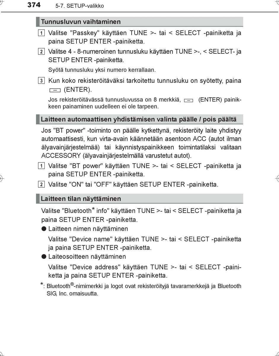 Toyota Hilux VIII 8 AN120 AN130 omistajan kasikirja / page 374