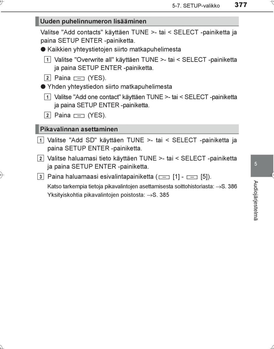 Toyota Hilux VIII 8 AN120 AN130 omistajan kasikirja / page 377