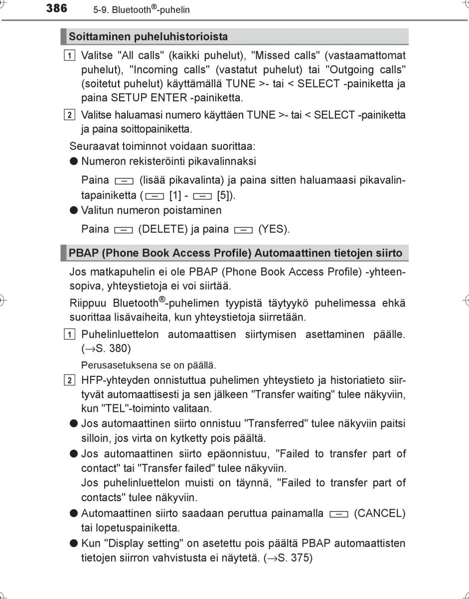 Toyota Hilux VIII 8 AN120 AN130 omistajan kasikirja / page 386