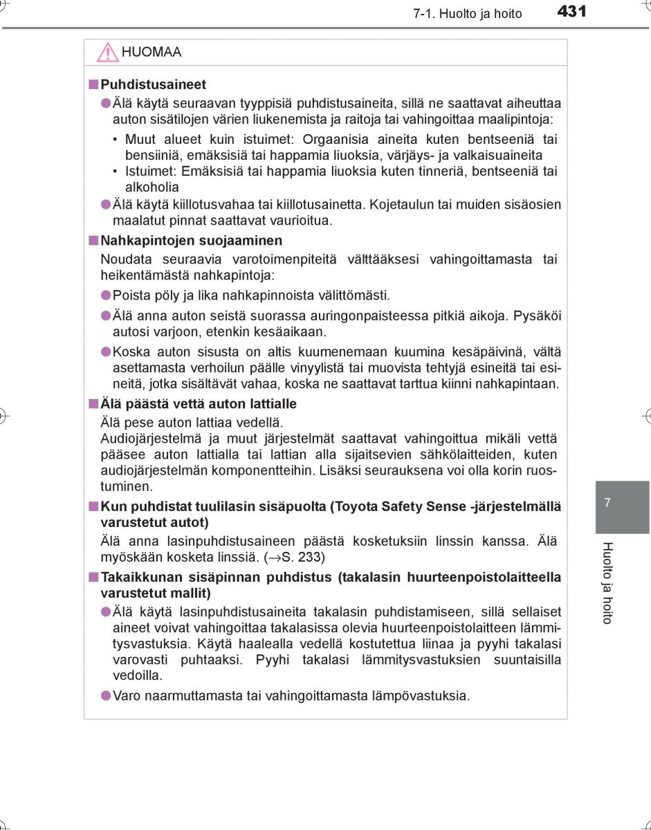 Toyota Hilux VIII 8 AN120 AN130 omistajan kasikirja / page 431