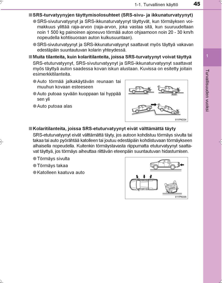 Toyota Hilux VIII 8 AN120 AN130 omistajan kasikirja / page 45